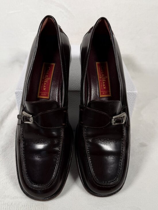 Cole Haan City Loafers Men Size 8.5 B Brown Dress Shoes Made in Brazil F6499 VTG main image 9